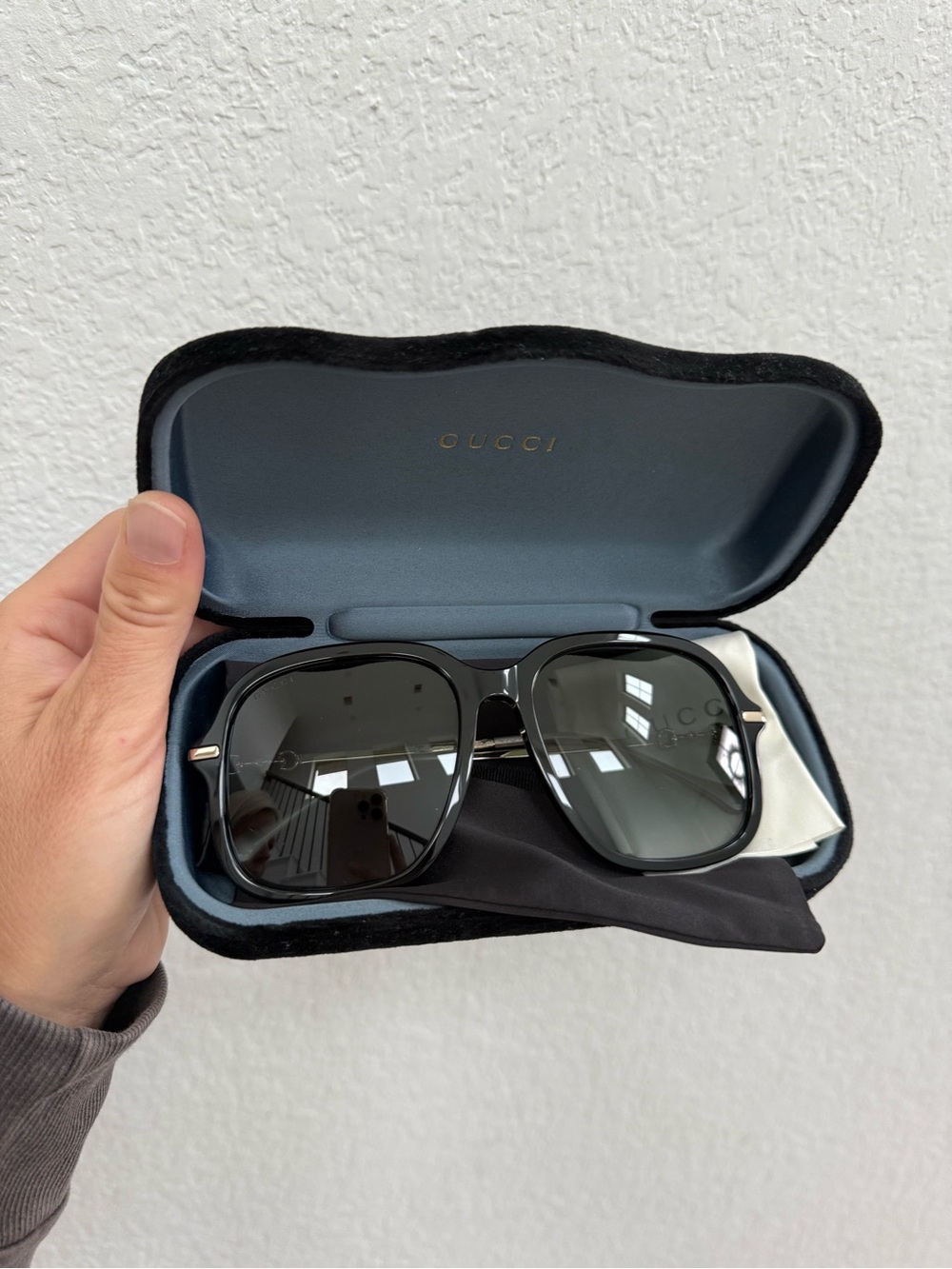 Gucci women’s black gold sunglasses
